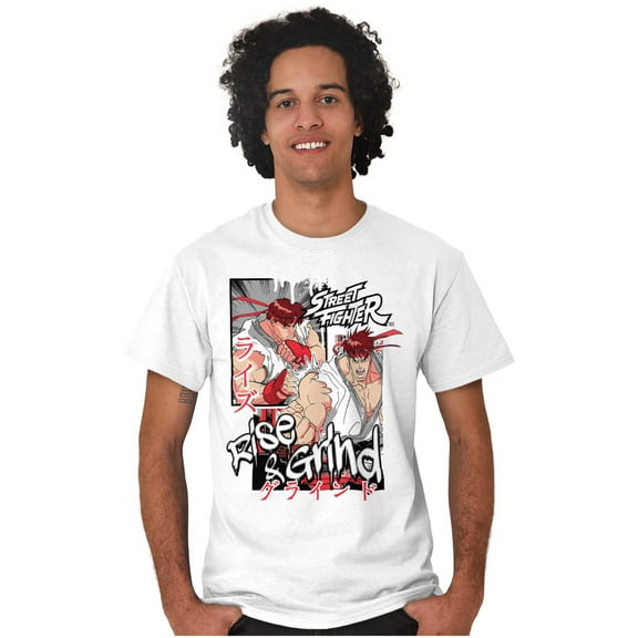 Street Fighter Rise and Grind Ryu Men's Graphic T Shirt Tees Brisco Brands S