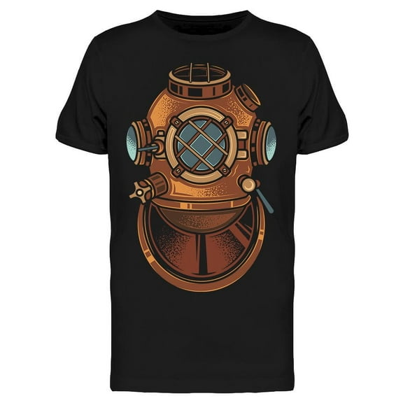 Diving Helmet Original Vintage T-Shirt Men -Image by Shutterstock, Male x-Large