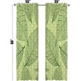thumbnail image 4 of Coolnut Room Darkening Window Curtains Panels Drapes Green Leaves Mermaid Skins Thermal Insulated Grommet Blackout Curtains 84x55in 2 Panels, 4 of 5