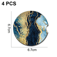 thumbnail image 2 of Marble Coasters for Drinks Absorbent Modern Abstract Ceramic Coaster Set Cork Back Glitter, 2 of 5