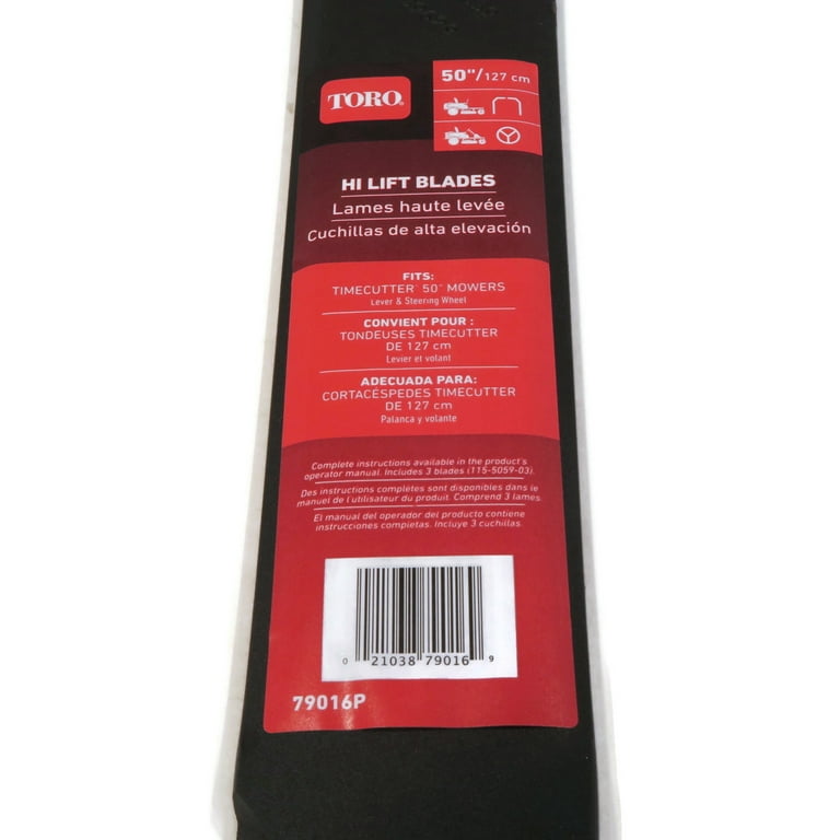 Toro 79016P Lawn Mower Blade for 50 Timecutter Blade Kit 3 Blades OEM