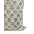 thumbnail image 4 of Fabdivine Thick Cotton Hand Block Print Decorative Throw Pillow Cover , 26"X26", Beige, 4 of 5