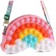 thumbnail image 1 of Pop Purse Fidget Toys Bolsa de regalo para niñas y mujeres, Rainbow Clouds Pop Fidgets Bolsa de hombro, Mochila sensorial de silicona Fidget Juguete para TDAH Ansiedad Alivio del estrés JM, 1 of 4