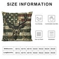 thumbnail image 5 of Orinice Deer Head Stars Flag Graphic Decorative Pillow Cover for Home Couch Living Room Bed Sofa 20x20in, 5 of 5
