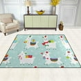 thumbnail image 3 of SKYSONIC Christmas Llama Pattern Lightweight Carpet Mats Area Soft Rugs Floor Mat Rug Home Decoration for Kids Room Living Room 63 x 48 inches, 3 of 6