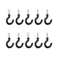 thumbnail image 2 of 100 Pcs 1.1 Inch Cup Mug Hooks Shouldered Metal Screw-in Plastic Coated Hanging Black, 2 of 8