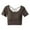 Coffee, variant on Jewelreauty Women Plus Size Crop Tops Summer Short Sleeve Criss Cross Back Tees Casual Slim Fitting Shirts (M, Black)