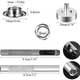thumbnail image 4 of 300Pcs Metal Eyelets Set 6mm Grommet Rings Kit with Mounting Punch Rod for DIY Accessories Leather Craft Clothing Repair, 4 of 6