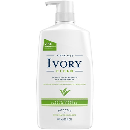 (2 pack) Ivory Clean Aloe Body Wash, 30 oz
