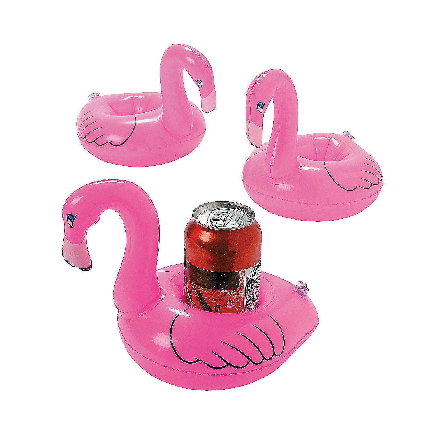Inflatable Floating Drink Can Cup Holder Swimming Pool Flamingo Unicorn Fun 49b 
