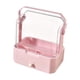 thumbnail image 3 of Organizador de almacenamiento de maquillaje con cajón, cubierta a prueba de polvo, soporte de maquillaje, organizador de cuidado de la piel, estuche Cajón individual rosa, 3 of 8