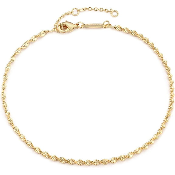 Dainty Gold Link Chain Anklet,14K Gold Plated Handmade Cute Dainty Anklet For Women[o5630]