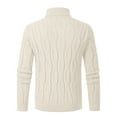 thumbnail image 4 of Men's Turtleneck Cable Knit Sweater Long Sleeve Pullover Warm Winter Top, 4 of 5