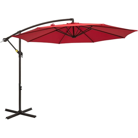 10ft cantilevered patio umbrella, eccentric patio umbrella with crank ...