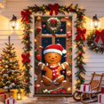 thumbnail image 4 of Christmas Door Tapestry Xmas Front Door Hanging Decor Holiday Party Cloth Door Curtain Christmas Door Cover for Home Bedroom Wdoor Holiday Decoration, 4 of 7