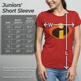 thumbnail image 5 of Junior's The Incredibles Classic Logo Graphic Tee Red Small, 5 of 7