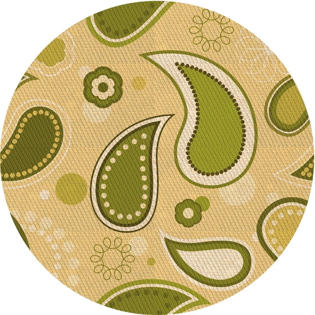 Ahgly Company Machine Washable Indoor Square Transitional Dark Golden Rod Brown Area Rugs, 3' Square