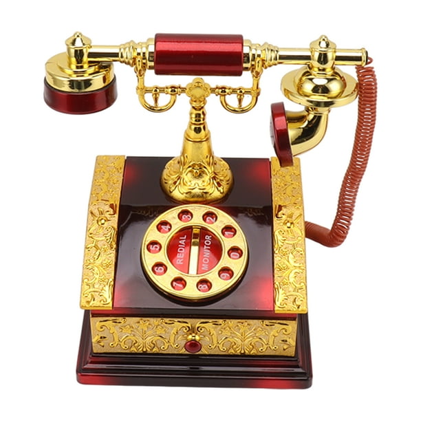 Caja de música con forma de teléfono, exquisita caja de joyería de música Retro para decoración del hogar, sala de estar, cafetería y Bar