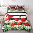 thumbnail image 1 of YST Ensemble de Literie Décor Floral 7 Pcs, Taille Complète, Polyester, 7 Unités, 1 of 5