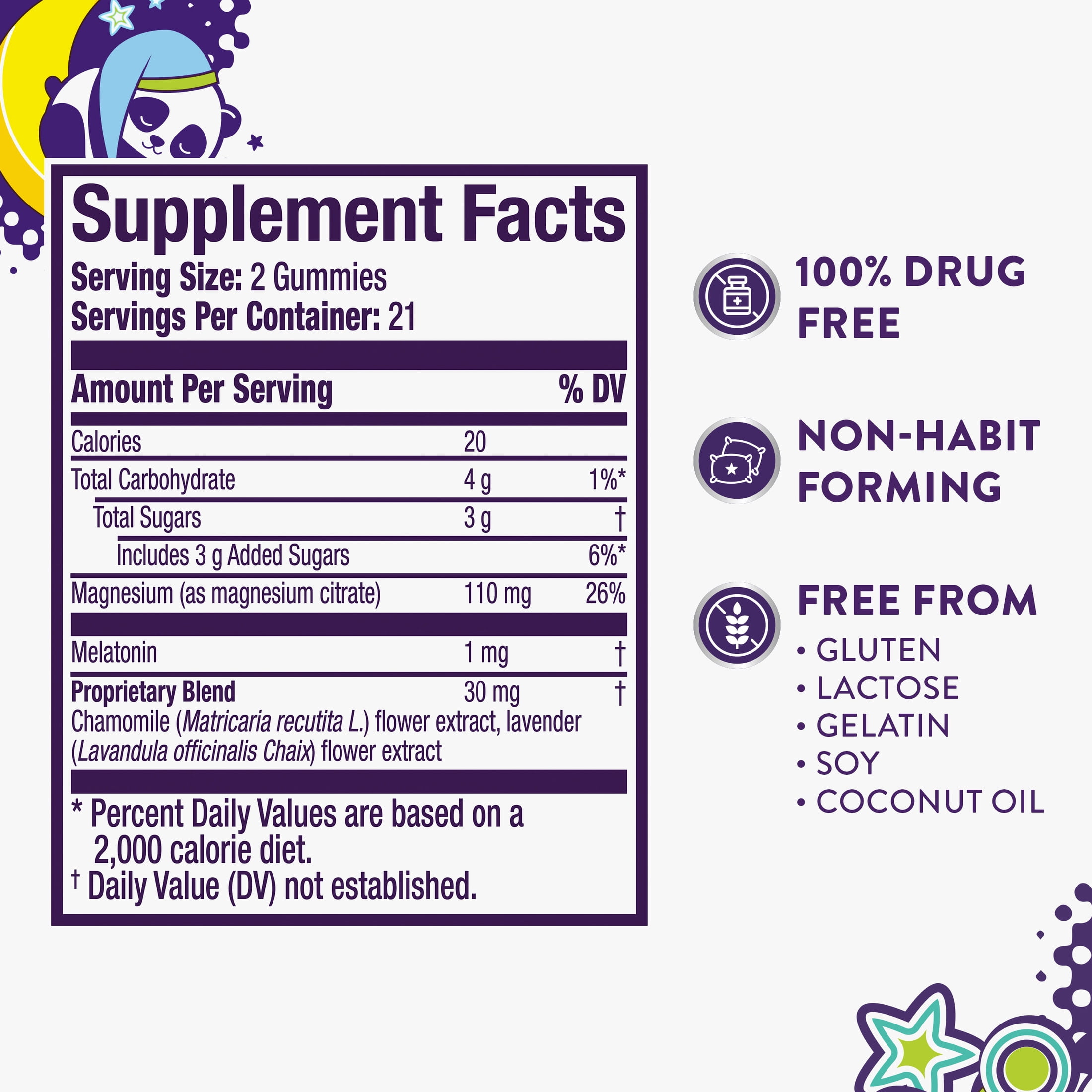 (3 pack) ZzzQuil PURE Zzzs Melatonin Sleep Aid Kidz Gummies, 0.5mg + Magnesium, 42 Count