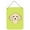 Lime Green, variant on Checkerboard Blue Buff Poodle Wall and Door Hanging Prints