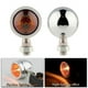 thumbnail image 2 of indicadores de señal de giro universales para motocicleta, luz intermitente ámbar, metal cromado, negro, 2 of 5