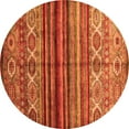 thumbnail image 1 of Ahgly Company Indoor Round Oriental Orange Traditional Area Rugs, 8' Round, 1 of 1
