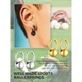thumbnail image 4 of Bestyle Sport Ball Dangle Earrings for Women, 3D Baseball Drop Earrings Stainless Steel Hoop Earring for Men Trendy Jewelry Gift, 4 of 8