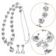 thumbnail image 1 of BESTYASH 1Jgo Collar Y Aretes Vintage De Mujer Con De Rhinestone En Plateado, 1 of 7