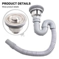 thumbnail image 5 of 304 Stainless Steel Drain Kit for Kitchen Sink with ABS Drain Hose, 5 of 8