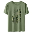 thumbnail image 4 of Camiseta de mujer Camisetas divertidas y lindas de manga corta Camiseta con estampado de bandera del Día de la Independencia Tops Blusa Regalo para mujer Pompotops hfajkhk130540, 4 of 8