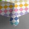 thumbnail image 4 of Pastel Color Checkered Pattern Rectangle Tablecloth 60"x102",Waterproof Polyester Rectangle Table Cloth, Wipeable Spillproof Polyester Tablecloth for Dining, Camping, Indoor and Outdoor, 4 of 6