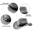 thumbnail image 7 of Cowboy Hat for Women Men Rivet Wide Brim Hats Felt Western Cowgirl Hats for Cosplay Fancy Dress Dress-up Party, 7 of 7