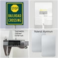 thumbnail image 6 of Yjiankangz Funny Stop Railroad Crossing Yard Sign with Stakes 4.6inx6in, Sturdy Aluminum Yard Signs Rust Free, Outdoor Lawn Yard Sign, Caution Metal Signs, Easy to Install, 6 of 7