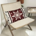 thumbnail image 5 of Christmas Pillow Covers 12x20 Set of 2 Winter Red Black Buffalo Plaid Snowflake Pillow Cases Outdoor Christmas Decorations Throw Pillows Linen Xmas Lumbar Cushion Covers for Couch Home Decor, 5 of 7