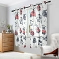 thumbnail image 2 of Yayeee Window Curtains Set of 2 for Living Room Light Filtering 63"x52", Car Fly Pattern, 2 of 7