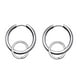 thumbnail image 1 of Pendientes Colgantes de Bucles Dobles jinwen de acero Inoxidable Plateado, 1 of 8