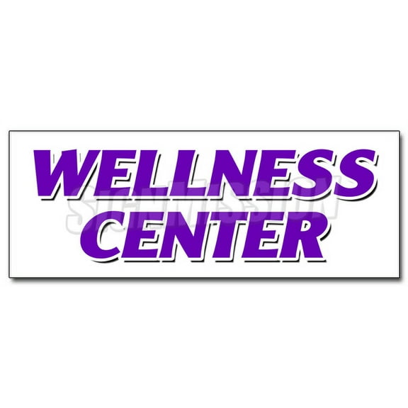 24" WELLNESS CENTER DECAL sticker chiropractic chiropractor fitness center