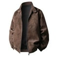 thumbnail image 2 of Ceisia Men's Casual Flip Collar Zipper Jacket with Pockets Oversized Contrast Hood Gift Outerwear, 2 of 9