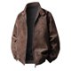 thumbnail image 2 of Ceisia Men's Casual Flip Collar Zipper Jacket with Pockets Oversized Contrast Hood Gift Outerwear, 2 of 9