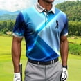 thumbnail image 5 of Fnnxeal Mens Polo Shirts Casual Collared Graphic Summer Short Sleeve Golf Polo Blue Shirts for Men Size 5XL, 5 of 5