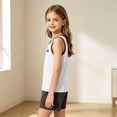 thumbnail image 6 of ATOGUTA Boys Summer Outfits Sleeveless Tank Tops and Workout Shorts Set 2 Piece Clothing Set Size 5T-17, White, 6 of 7