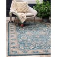 thumbnail image 2 of Unique Loom 3129146 8 x 10 ft. Gaisberg Salzburg Rectangular Rug, Blue, 2 of 10