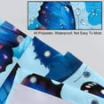 Blue Butterflies Shower Curtain with 12 Hooks, Waterproof Fabric Shower