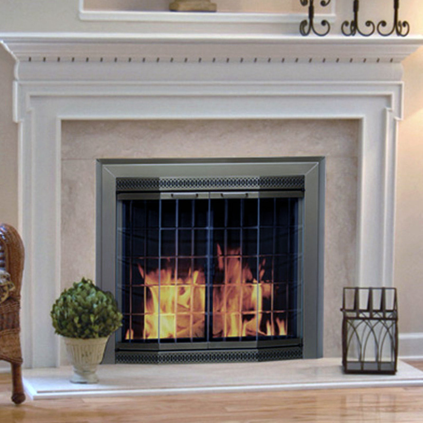 Pleasant Hearth Alsip Cabinet Fireplace, Pleasant Hearth Ap 1132 Alsip Fireplace Glass Door Large