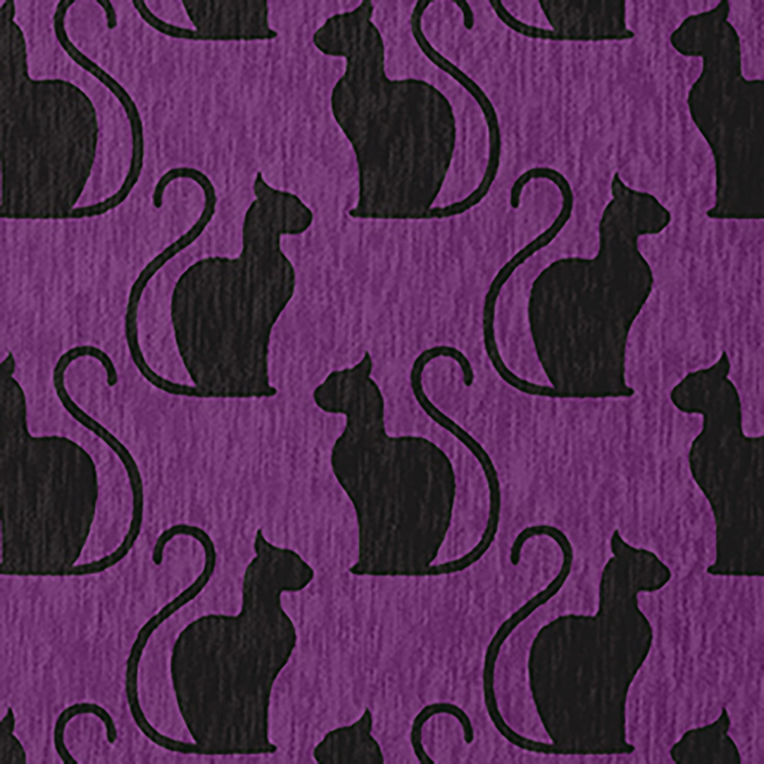 Simply Daisy Spooky Cats Amethyst Halloween Chenille Area Rug, 3' x 5'