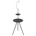 thumbnail image 2 of Bamboohart Outdoor Folding Small Round Table - Portable and Adjustable Camping Equipment  Double-Layer Picnic Table with Light Rack  Perfect for Coffee, 2 of 7