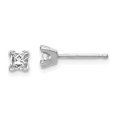 thumbnail image 4 of 14K White Gold AA Quality Complete Princess Cut Diamond Stud Earrings, 4 of 5