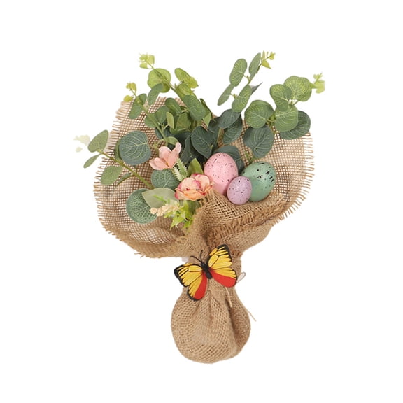 Rdhnmea Easter Egg Tree Tabletop Artificial Eucalyptus Egg Holiday Spring Bouquet Decoration