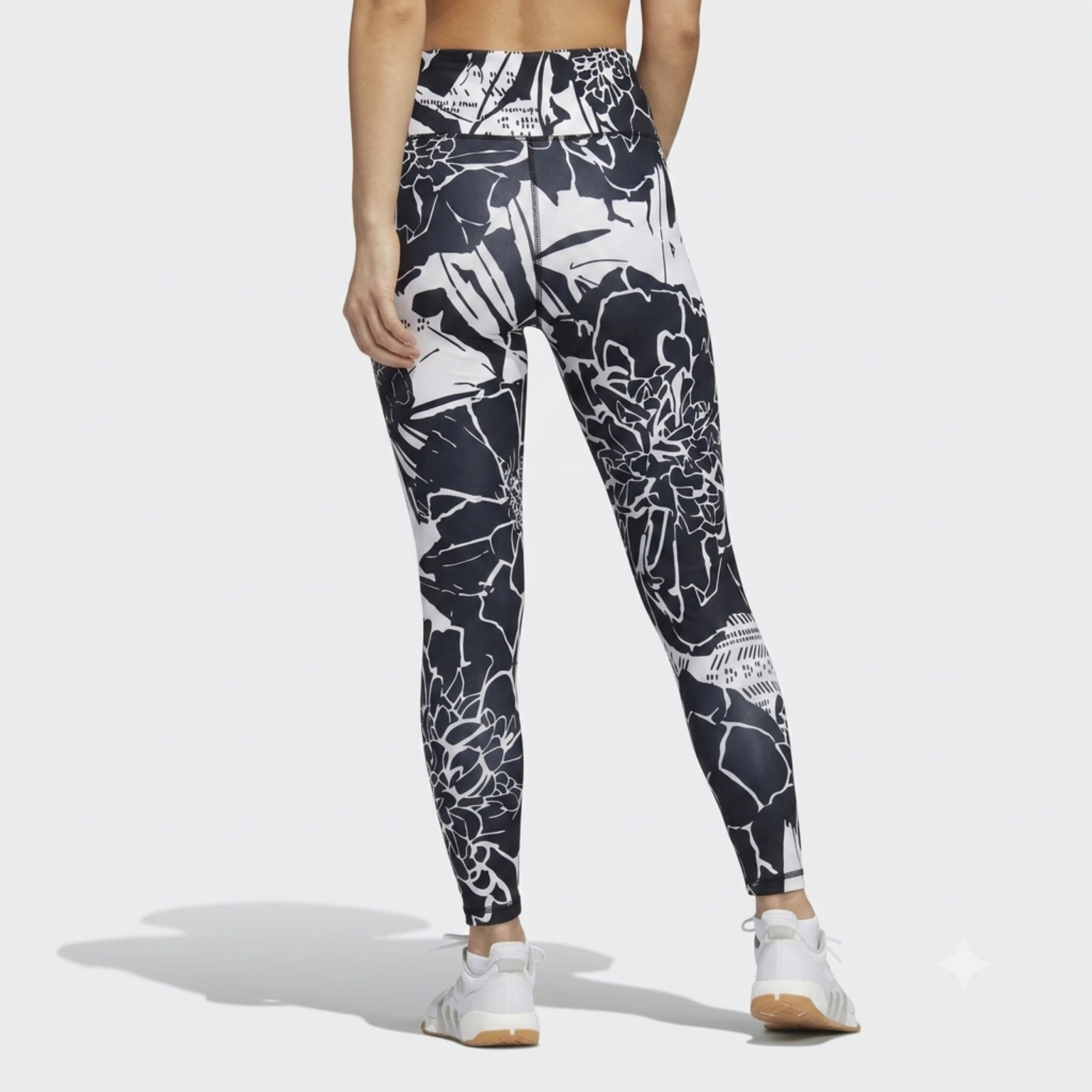 Adidas Women's Optime Flower Training 7/8 Leggings Black photo 2